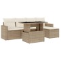 Juego de sofás jardín con cojines 6 pzas ratán sintético beige de , Conjuntos de jardín - Ref: Foro24-3267238, Precio: 407,48...