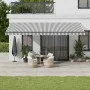 Toldo retráctil manual con luz LED antracita y blanco 600x300cm by , Awnings - Ref: Foro24-3310244, Price: 566,06 €, Discount: %