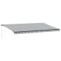 Toldo retráctil manual con luz LED antracita y blanco 600x300cm by , Awnings - Ref: Foro24-3310244, Price: 566,06 €, Discount: %