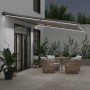 Toldo retráctil manual con luz LED antracita y blanco 600x300cm de , Toldos - Ref: Foro24-3310244, Precio: 472,78 €, Descuent...