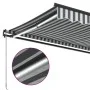 Toldo retráctil manual con luz LED antracita y blanco 600x300cm by , Awnings - Ref: Foro24-3310244, Price: 566,06 €, Discount: %