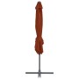 Sombrilla voladiza con poste de acero terracota 250x250 cm de vidaXL, Sombrillas - Ref: Foro24-312309, Precio: 111,74 €, Desc...