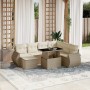 Set de sofás de jardín y cojines 8 piezas ratán sintético beige de , Conjuntos de jardín - Ref: Foro24-3268698, Precio: 581,8...