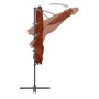 Sombrilla voladiza con poste de acero terracota 250x250 cm de vidaXL, Sombrillas - Ref: Foro24-312309, Precio: 111,74 €, Desc...