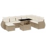 Set de sofás de jardín 9 pzas con cojines ratán sintético beige de , Conjuntos de jardín - Ref: Foro24-3268728, Precio: 637,4...