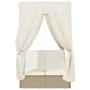 Tumbona doble con techo y cortinas ratán sintético beige von , Liegen - Ref: Foro24-368076, Preis: 324,76 €, Rabatt: %