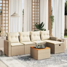 Juego de sofás jardín con cojines 6 pzas ratán sintético beige de , Conjuntos de jardín - Ref: Foro24-3264831, Precio: 391,51...