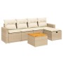 Juego de sofás jardín con cojines 6 pzas ratán sintético beige de , Conjuntos de jardín - Ref: Foro24-3264831, Precio: 369,18...