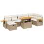 Juego de sofás de jardín con cojines beige 8 pzas ratán PE de , Conjuntos de jardín - Ref: Foro24-3276152, Precio: 589,40 €, ...