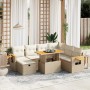 Juego de sofás de jardín con cojines beige 8 pzas ratán PE de , Conjuntos de jardín - Ref: Foro24-3276159, Precio: 589,40 €, ...