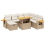 Juego de sofás de jardín con cojines beige 8 pzas ratán PE de , Conjuntos de jardín - Ref: Foro24-3276159, Precio: 589,40 €, ...