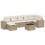 Juego de sofás de jardín con cojines beige 8 pzas ratán PE de , Conjuntos de jardín - Ref: Foro24-3264444, Precio: 529,69 €, ...
