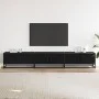 Mueble para TV madera de ingeniería negro 240x35x41 cm de , Muebles TV - Ref: Foro24-3300795, Precio: 173,97 €, Descuento: %