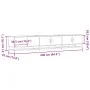 Mueble para TV madera de ingeniería negro 240x35x41 cm de , Muebles TV - Ref: Foro24-3300795, Precio: 173,97 €, Descuento: %