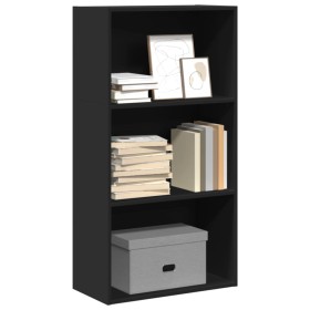 Estantería de madera de ingeniería negra 60x30x114 cm de , Librerías y estanterías - Ref: Foro24-857900, Precio: 48,88 €, Des...