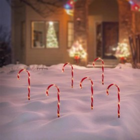 Ambiance Set de bastones de caramelo de Navidad con luces 6 pzas de , Luces de Navidad - Ref: Foro24-447608, Precio: 12,44 €,...