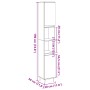 Armario de baño madera de ingeniería envejecida 30x30x190 cm de , Muebles de baño - Ref: Foro24-857196, Precio: 85,51 €, Desc...