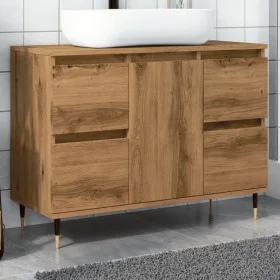 Mueble de baño madera de ingeniería roble artisan 80x33x60 cm de , Muebles de baño - Ref: Foro24-857233, Precio: 124,24 €, De...