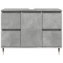 Mueble de baño madera de ingeniería gris hormigón 80x33x60 cm de , Muebles de baño - Ref: Foro24-857231, Precio: 94,05 €, Des...
