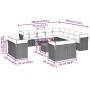 Set de sofás de jardín y cojines 14 pzas ratán sintético gris en Conjuntos de jardín | Comprar online en Foru.es