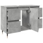 Mueble de baño madera de ingeniería gris hormigón 80x33x60 cm de , Muebles de baño - Ref: Foro24-857231, Precio: 94,05 €, Des...