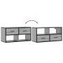 Mueble TV madera ingeniería y metal roble ahumado 80x31x39,5 cm de , Muebles TV - Ref: Foro24-848922, Precio: 62,88 €, Descue...