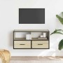 Mueble TV madera ingeniería y metal roble Sonoma 80x31x39,5 cm de , Muebles TV - Ref: Foro24-848920, Precio: 61,02 €, Descuen...