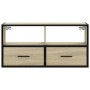 Mueble TV madera ingeniería y metal roble Sonoma 80x31x39,5 cm de , Muebles TV - Ref: Foro24-848920, Precio: 61,02 €, Descuen...