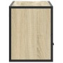 Mueble TV madera ingeniería y metal roble Sonoma 80x31x39,5 cm de , Muebles TV - Ref: Foro24-848920, Precio: 61,02 €, Descuen...