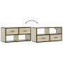 Mueble TV madera ingeniería y metal roble Sonoma 80x31x39,5 cm de , Muebles TV - Ref: Foro24-848920, Precio: 61,02 €, Descuen...