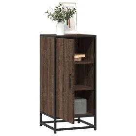 Aparador madera ingeniería y metal marrón roble 35,5x35x76 cm by , Sideboards - Ref: Foro24-848943, Price: 54,78 €, Discount: %