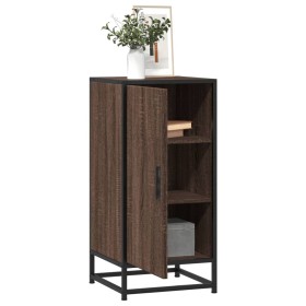 Aparador madera ingeniería y metal marrón roble 35,5x35x76 cm de , Aparadores - Ref: Foro24-848943, Precio: 55,73 €, Descuent...