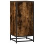 Aparador madera ingeniería y metal roble ahumado 35,5x35x76 cm de , Aparadores - Ref: Foro24-848941, Precio: 54,93 €, Descuen...
