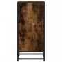 Aparador madera ingeniería y metal roble ahumado 35,5x35x76 cm de , Aparadores - Ref: Foro24-848941, Precio: 54,93 €, Descuen...