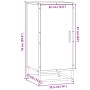 Aparador madera ingeniería y metal roble ahumado 35,5x35x76 cm de , Aparadores - Ref: Foro24-848941, Precio: 54,93 €, Descuen...