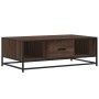 Mesa de centro madera ingeniería metal marrón 100x57x35 cm de , Mesas de centro - Ref: Foro24-848763, Precio: 74,96 €, Descue...