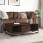 Mesa de centro madera ingeniería metal marrón 100x57x35 cm de , Mesas de centro - Ref: Foro24-848763, Precio: 74,96 €, Descue...