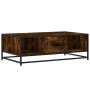 Mesa de centro madera ingeniería metal roble humo 100x57x35 cm de , Mesas de centro - Ref: Foro24-848761, Precio: 72,75 €, De...