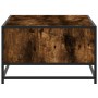 Mesa de centro madera ingeniería metal roble humo 100x57x35 cm de , Mesas de centro - Ref: Foro24-848761, Precio: 72,75 €, De...