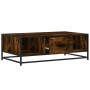 Mesa de centro madera ingeniería metal roble humo 100x57x35 cm de , Mesas de centro - Ref: Foro24-848761, Precio: 72,75 €, De...