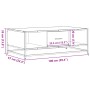 Mesa de centro madera ingeniería metal roble humo 100x57x35 cm de , Mesas de centro - Ref: Foro24-848761, Precio: 72,75 €, De...