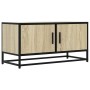 Mueble TV metal y madera ingeniería roble Sonoma 80x34,5x40 cm de , Muebles TV - Ref: Foro24-848825, Precio: 53,26 €, Descuen...