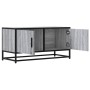 Mueble TV madera ingeniería y metal roble ahumado 80x34,5x40 cm de , Muebles TV - Ref: Foro24-848827, Precio: 52,89 €, Descue...