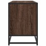 Mueble TV madera ingeniería y metal marrón roble 100x35x50 cm de , Muebles TV - Ref: Foro24-848833, Precio: 74,97 €, Descuent...