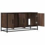 Mueble TV madera ingeniería y metal marrón roble 100x35x50 cm de , Muebles TV - Ref: Foro24-848833, Precio: 74,97 €, Descuent...