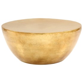 Mesa de centro de aluminio martillado latón 70x30 cm en Mesas de centro | Comprar online en Foru.es