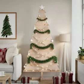 Árbol de Navidad de madera de adorno madera maciza pino 180 cm de , Arboles de navidad - Ref: Foro24-858195, Precio: 51,07 €,...
