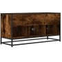 Mueble TV metal y madera ingeniería roble humo 100x35x50 cm de , Muebles TV - Ref: Foro24-848831, Precio: 67,81 €, Descuento: %