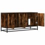 Mueble TV metal y madera ingeniería roble humo 100x35x50 cm de , Muebles TV - Ref: Foro24-848831, Precio: 67,81 €, Descuento: %