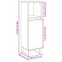 Armario de baño madera contrachapada gris hormigón 30x30x100 cm de , Muebles de baño - Ref: Foro24-857210, Precio: 48,59 €, D...